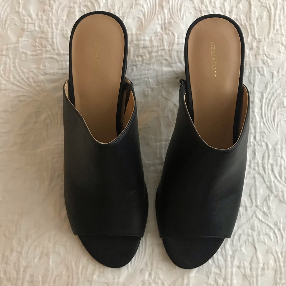 Liz Claiborne Pearse Mules Peep Toe